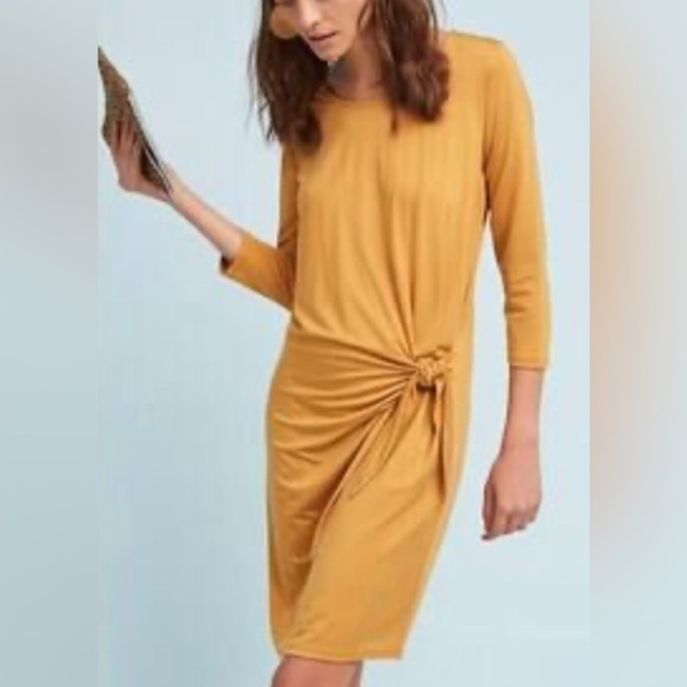 Anthropologie | Dolan butter, yellow, feminine wrap long Sleeves and Crew Neck